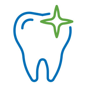 Cosmetic Dentistry blue Icon with transparent background
