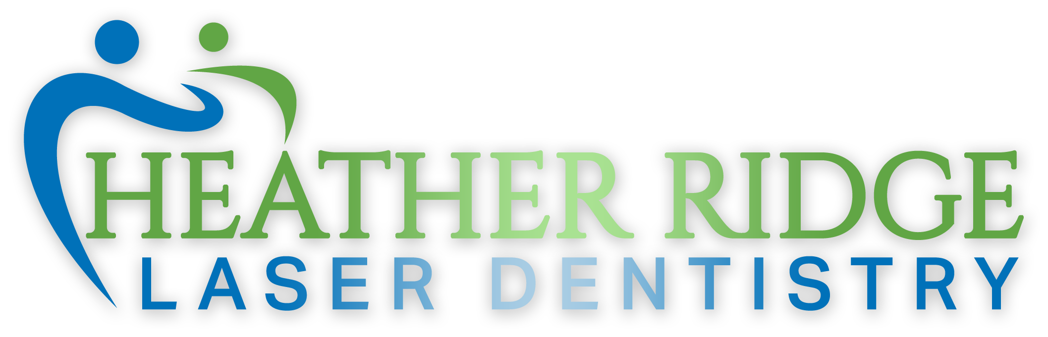 heather ridge laser dentistry logo with transparent background and shadow glow